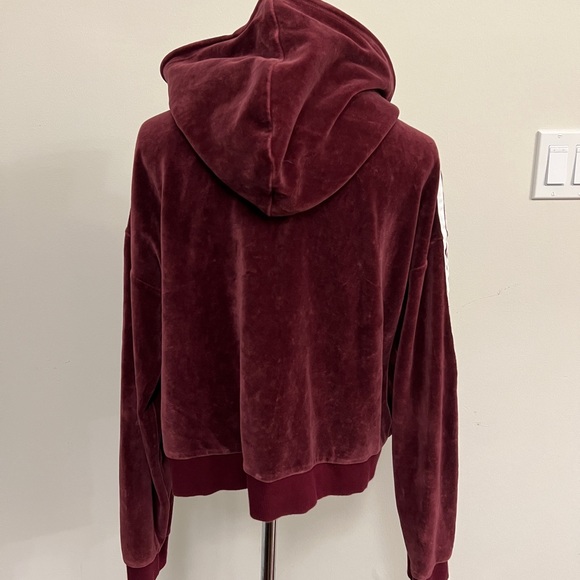 Adidas Velvet Cropped Hoodie - Picture 2 of 2